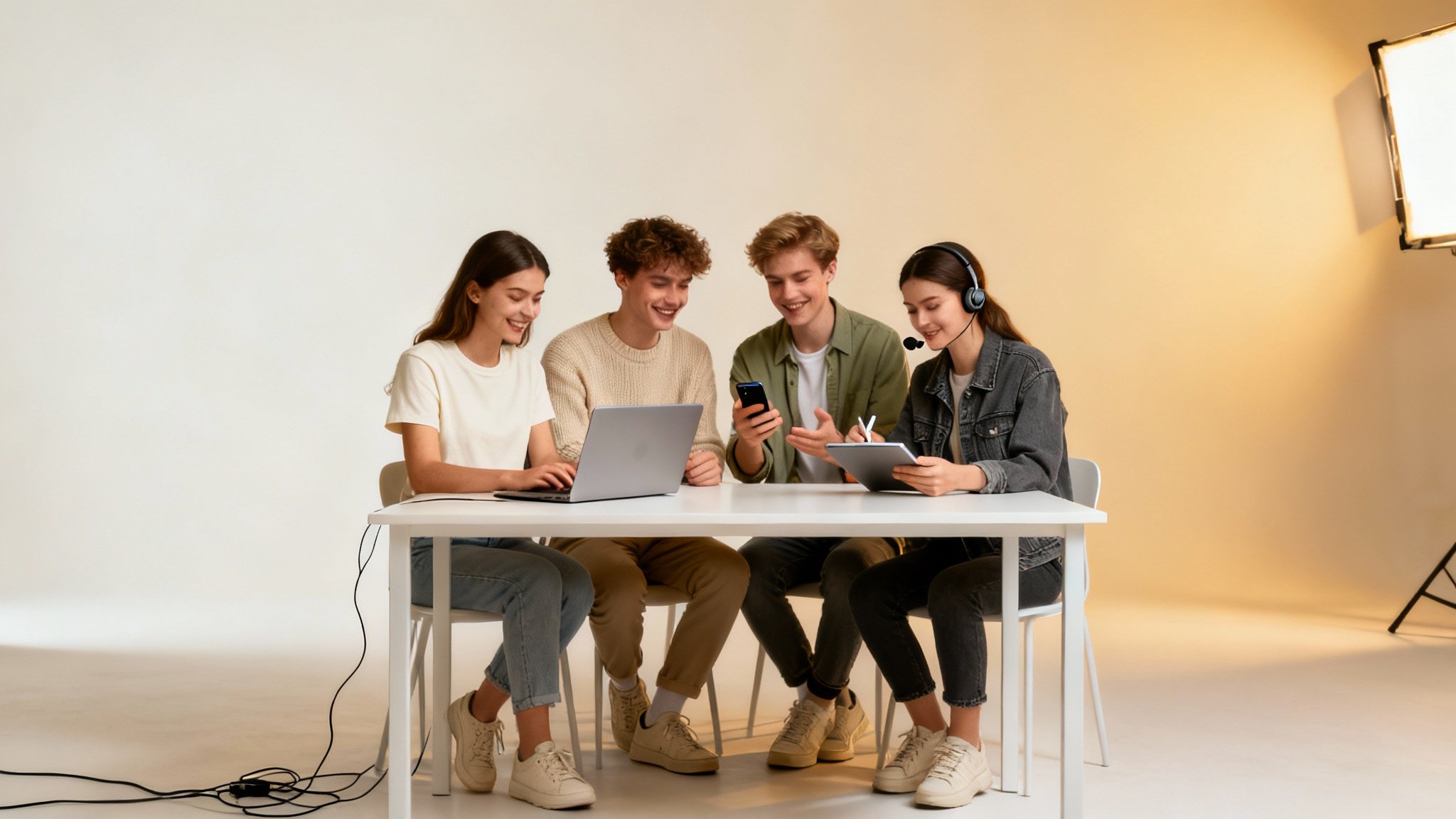 Junge Menschen am Laptop – Nebenjob für junge Leute